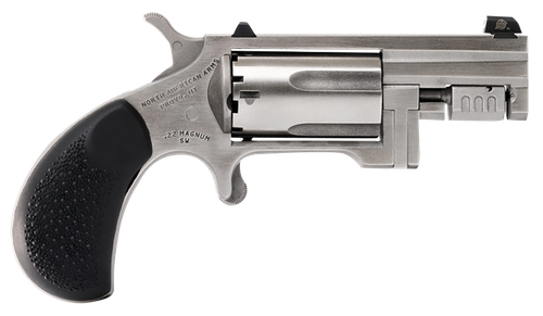 North American Arms SNT Sentinel  22 WMR 5 Shot 1.42" Matte Stainless Steel Barrel, Stainless Cylinder, Matte Stainless Steel Frame, Slip-on Rubber Pebble Grip, Exposed Hammer