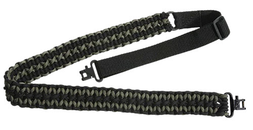 Outdoor Connection PCS80569 Paracord Sling 1" W x 43" L Adjustable Black w/Green Accents for Rifle/Shotgun