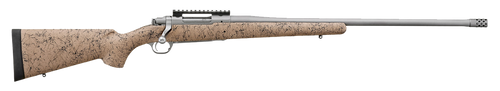 Ruger 57153 Hawkeye FTW Hunter Full Size 308 Win 4+1 24" Matte Stainless Steel Threaded Barrel, Picatinny Rail Stainless Steel Receiver, Speckled Tan/Black HS Precision Synthetic Stock