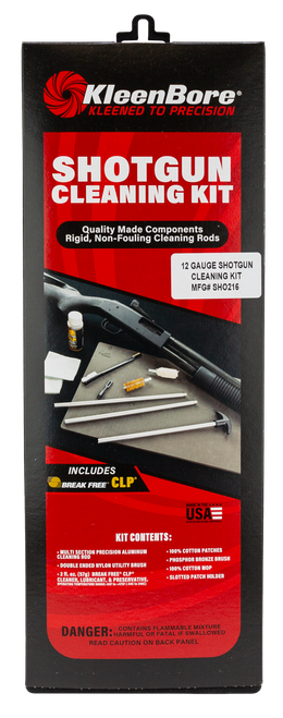 KleenBore SHO216 Classic Cleaning Kit 12 Gauge Shotgun