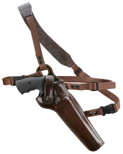 Galco KK172H Kodiak Chest Holster Havana Brown Leather Sholder Strap,Torso Strap Fits Taurus Raging Bull Fits S&W 460/500 8.375" Right Hand