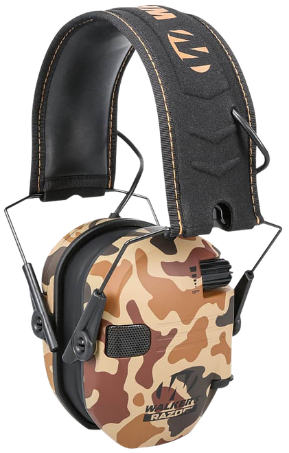 Walker's GWPRSEMDCMO Razor Slim Electronic Muff 23 dB Over the Head Duck Camo