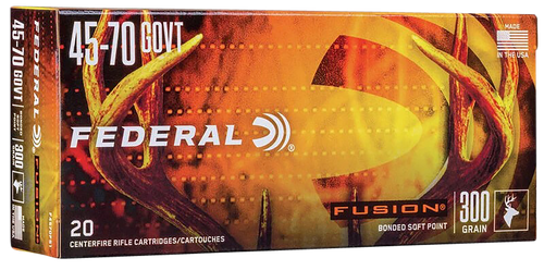 Federal F4570FS1 Fusion  45-70Gov 300gr Bonded Soft Point 20 Per Box/10 Case