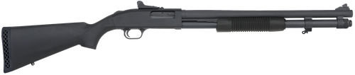Mossberg 51663 590A1  12 Gauge Pump 3" 8+1 20" Black Parkerized Heavy-Walled Barrel, Black Parkerized Drilled & Tapped Receiver, Black Fixed Synthetic Stock