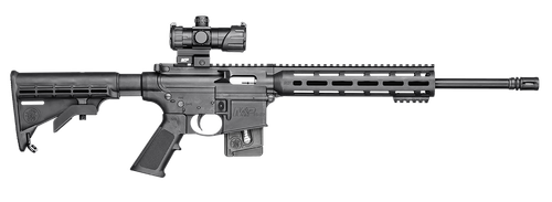 Smith & Wesson 12723 M&P15 Sport OR 22 LR 10+1  16.50" Carbon Steel Barrel, Adjustable 6 Position Stock, M&P100 4MOA Red/Green Dot, A2 Flash Hider, Functioning Charging Handle, 2 Position Safety