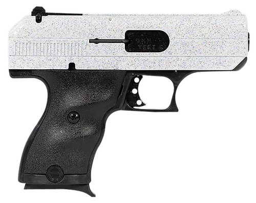 Hi-Point 916WHSP C9  9mm Luger 8+1 3.50" Black Steel Barrel, Hydro-Dipped White Sparkle Serrated Slide, Black Polymer Frame, Black Polymer Grips