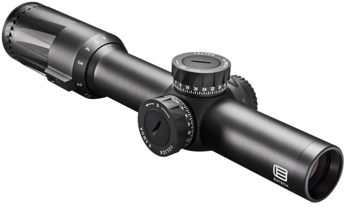 Eotech VDU16FFSR1G Vudu FFP Black Hardcoat Anodized 1-6x 24mm 30mm Tube Illuminated Green SR1-MRAD Reticle Features Throw Lever