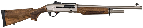 MAC 21000159 2 Tactical Marine 12 Gauge 3" 5+1 18.50", Electroless Nickel Barrel/Rec, Walnut Furniture, Ghost Ring Sight, Optics Mount, 3 Chokes