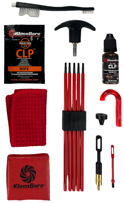 KleenBore SAF300 SAF-T-CLAD Universal Classic Cleaning Kit 22 Cal - 12 Gauge Handguns / Rifles / Shotguns