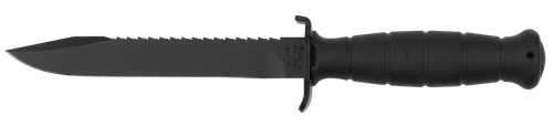 Glock KB17281 Field  7" Fixed Clip Point Plain/Saw Black High Carbon Steel Blade/ Black Textured Trimond Polymer Handle