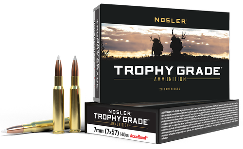 Nosler 47118 Trophy Grade  7x57mmMauser 140gr Nosler AccuBond 20 Per Box/10 Case