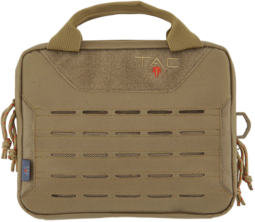 Tac Six 10816 Crew Tactical Pistol Case Coyote 600D Polyester 2 Handguns