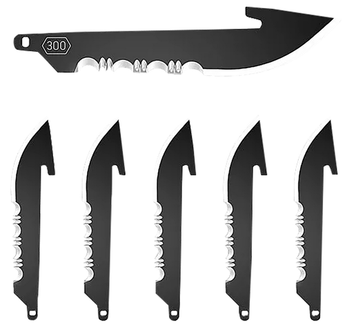 Outdoor Edge RRS30K6C Replacement Blades  6 3" Black Drop Point Serrated 420J2 SS Blades
