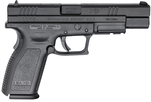Springfield Armory XD9401 XD Tactical *CA Compliant 9mm Luger 10+1, 5" Black Melonite Steel Barrel, Black Melonite Long/Serrated Steel Slide, Black Polymer Frame w/Picatinny Rail