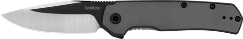 Kershaw 1411 Thermal  EDC 2.95" Folding Drop Point Plain Black Oxide w/Satin Grinds 8Cr13MoV SS Blade, Gray PVD Stainless Steel Handle, Includes Pocket Clip