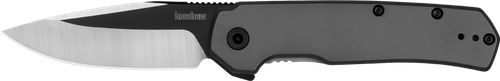 Kershaw 1411 Thermal  EDC 2.95" Folding Drop Point Plain Black Oxide w/Satin Grinds 8Cr13MoV SS Blade, Gray PVD Stainless Steel Handle, Includes Pocket Clip