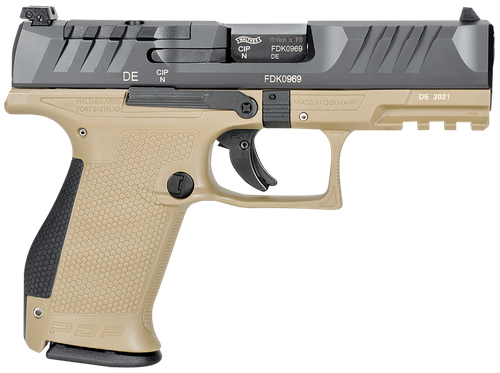 Walther Arms 2858444 PDP Compact Optic Ready 9mm Luger 4" 15+1 Black Steel Slide Performance Duty Textured  Polymer Grip