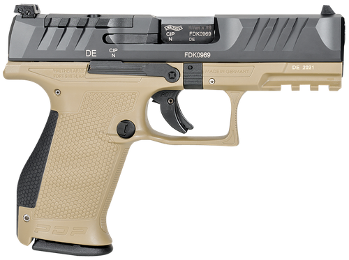 Walther Arms 2858444 PDP Compact Optic Ready 9mm Luger 4" 15+1 Black Steel Slide Performance Duty Textured  Polymer Grip