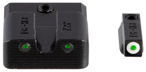 TruGlo TG231MP3W Tritium Pro  Black | Green Tritium White Outline Front Sight Green Tritium Rear Sight