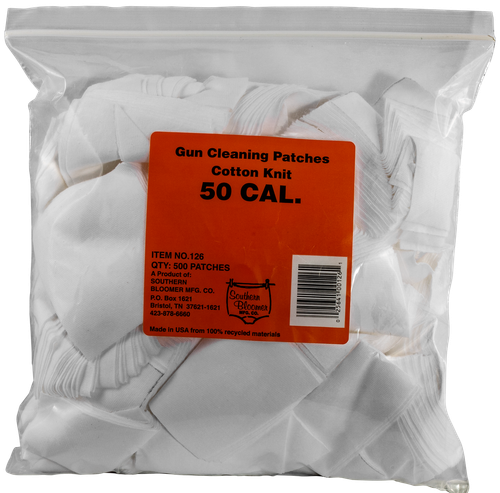Southern Bloomer 126 Cleaning Patches  50 Cal Cotton 500 Per Pkg