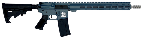Great Lakes Firearms GL15223SSBLU AR-15  223 Wylde 30+1 16" Stainless Barrel, Blue Titanium Cerakote Receiver, Full Picatinny Rail,  Black Collapsible Stock, Polymer Grip