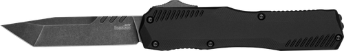 Kershaw 9000T Livewire  Automatic 3.30" OTF Tanto Plain Black DLC CPM MagnaCut Steel Blade, Black Anodized Aluminum Handle, Includes Pocket Clip