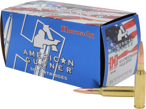 Hornady 81482 American Gunner  6.5Creedmoor 140gr Hollow Point Boat Tail 50 Per Box/10 Case