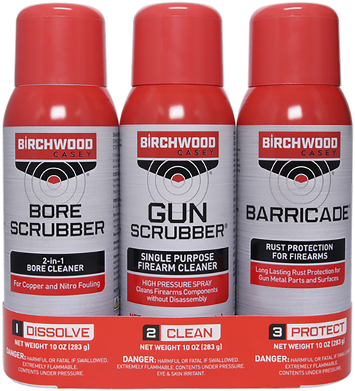 Birchwood Casey 33309 1-2-3 Aerosol Value Pack Kit 10 oz. Aerosol Can 3 Pack