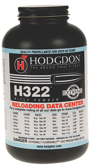 Hodgdon 3221 Extreme H322 Rifle Powder Multi-Caliber 1 lb