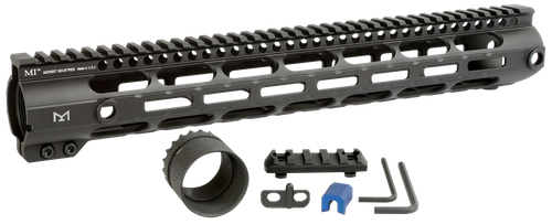 Midwest Industries MICRL30815  Combat Handguard AR-308/LR-308 Black Hardcoat Anodized 15" 6061-T6 Aluminum