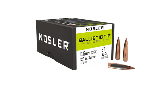 Nosler 26120 Ballistic Tip  6.5mm 120gr Spitzer 50/Box
