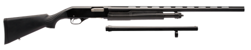 Stevens 19490 320 Field Combo 12 Gauge 3" 5+1 18.50"/28" Matte Black Vent Rib Barrel, Black Aluminum Receiver, Black Synthetic Fixed Stock