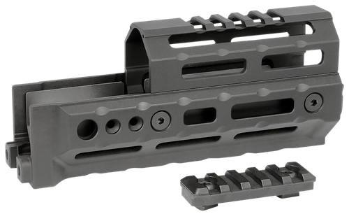 Midwest Industries MIAKALPHA6 Alpha  Drop-in Aluminum Black Hardcoat Anodized 5 Slot Picatinny Rail AK-Platform 6" Long Compatible w/M-LOK