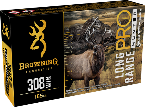 Browning Ammo B192503082 Long Range Pro  308Win 165gr 20 Per Box/10 Case