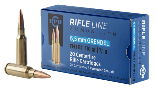 PPU PP6GF Standard Rifle  6.5Grendel 110gr Full Metal Jacket Boat Tail 20 Per Box/25 Case