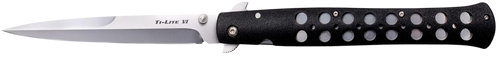 Cold Steel CS26SXP Ti-Lite  6" Folding Spear Point Plain AUS-8A SS Blade/Black Zy-Ex Handle Includes Pocket Clip