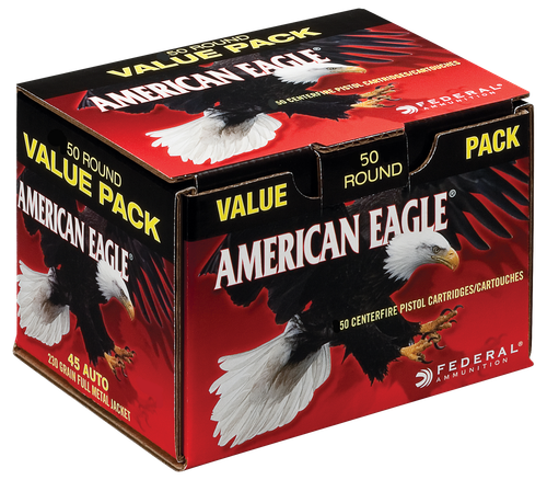 Federal AE45A50 American Eagle Handgun 45ACP 230gr Full Metal Jacket 50 Per Box/10 Case