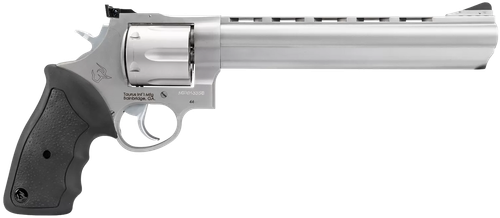 Taurus 2-440089 44  Large 44 Rem Mag 6 Shot 8.37" Matte Stainless Ported Barrel, Cylinder & Frame, Black Finger Grooved Rubber Grip, Transfer Bar Safety, Exposed Hammer