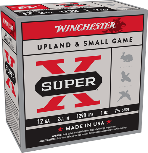 Winchester Ammo XU127 Super X Game Load 12Gauge 2.75" 1oz 7.5Shot 25 Per Box/10 Case