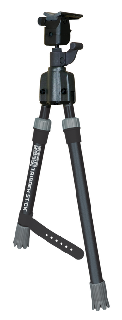 Primos 65825 Trigger Stick  Bipod made of Steel with Black & Gray Finish, QD Swivel Stud Attachment Mount Type & Short Height (Clam Package)