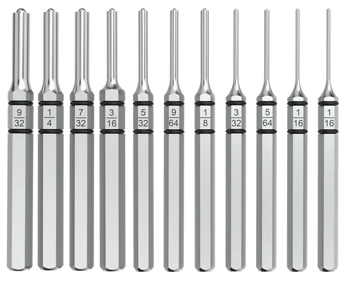 Real Avid AVAPK-RP Accu-Punch Roll Pin Silver Steel Universal Firearm 11 Pieces