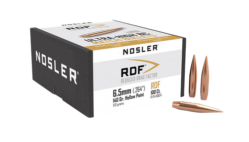 Nosler 49824 RDF Match 6.5mm 140gr Hollow Point Boat Tail 100/Box