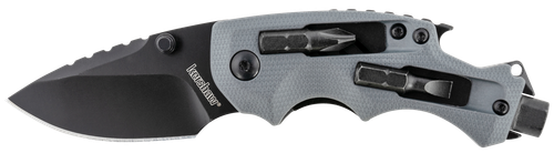 Kershaw 8720 Shuffle DIY 2.40" Folding Drop Point Plain Black Oxide 8Cr13MoV SS Blade Gray Glass-Filled Nylon Handle Includes Pocket Clip