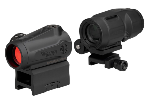 Sig Sauer Electro-Optics SORJMSR101 Romeo-MSR Gen II w/Juliet3 Black 1x/3x 20mm/22mm 2 MOA Red Dot Juliet 3 Micro Magnifier