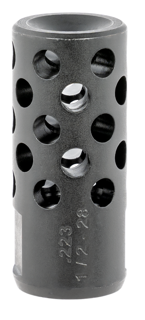Ruger 90486 Radial Ported Muzzle Brake Black Oxide Steel 1/2"x28 Threads, 1.75" OAL .75" Diameter, 5.56 NATO