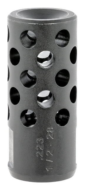 Ruger 90486 Radial Ported Muzzle Brake Black Oxide Steel 1/2"x28 Threads, 1.75" OAL .75" Diameter, 5.56 NATO