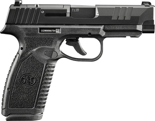 FN 66101763Micro-Compact Frame 9mm  Luger 10+1 3.80" Black Target Crown Steel Barrel, Black PVD Optic Cut/Serrated Stainless Steel Slide & Polymer Frame w/Picatinny Rail Interchangeable Backstrap Grip