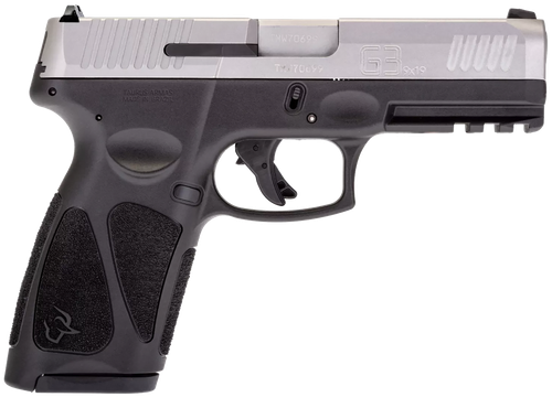 Taurus 1G3B949 G3  Full Size Frame 9mm Luger 15+1/17+1 4" Matte Stainless Steel Barrel, Matte Serrated Stainless Steel Slide, Black Polymer Frame w/Picatinny Rail, Black Polymer Grip, Right Hand