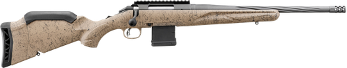 Ruger 46919 American II Ranch 5.56 NATO 10+1 16.10" Cobalt Cerakote Spiral Fluted Threaded Barrel & Alloy Steel Receiver w/Picatinny Rail, Flat Dark Earth Splatter Adj LOP Synthetic Stock