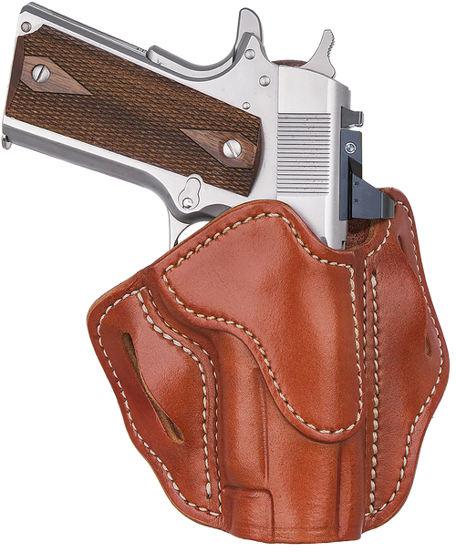 1791 Gunleather ORBH1SCBRR BH1S Optic Ready OWB Classic Brown Leather Belt Slide Fits 1911 Fits 3.5-4.25" Barrel Right Hand